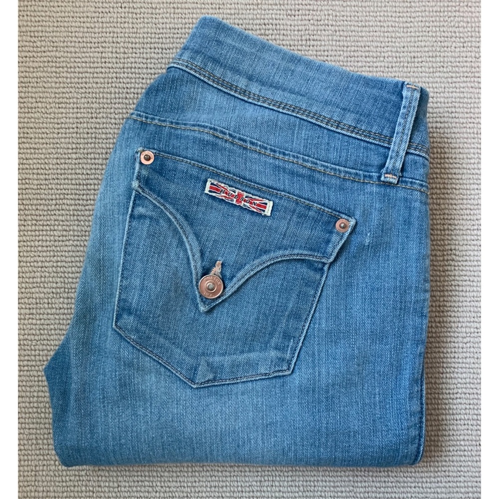 Hudson light wash skinny jeans